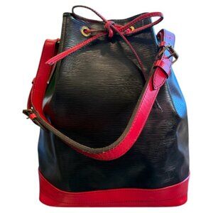 Authentic Vintage Louis Vuitton Epi Bicolor Noé GM | Black & Red